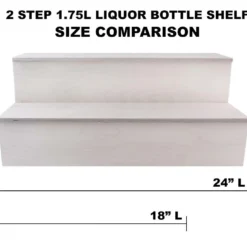1.75 Liter Bottle Wooden Liquor Shelves - Handcrafted In The USA - 2 Tier - Natural 12 1.75 Liter Bottle Wooden Liquor Shelves - Handcrafted In The USA - 2 Tier - Natural -Endurance Sales wooden liquor 2 tier 1.75 liquor bottle shelves wood all natural spirits natural comparison