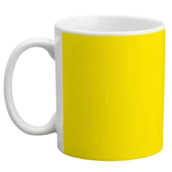 Custom Coffee Mug - Yellow - 11 Ounce