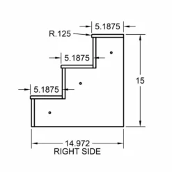 1.75 Liter Bottle Wooden Liquor Shelves - Handcrafted In The USA - 3 Tier - Natural 19 1.75 Liter Bottle Wooden Liquor Shelves - Handcrafted In The USA - 3 Tier - Natural -Endurance Sales z wooden liquor 3 tier 1.75 liquor bottle shelves wood all natural spirits side view schematics 1